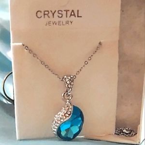 Blue Zircon Elegant Pendant